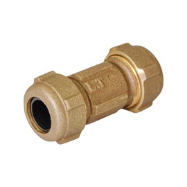 Midline Valve RSC2256 Compression Coupling, Packing Nut, Brass 3/4 in. Nominal Fitting, 3 in. Length