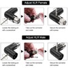 Xiatiaosann XLR 3 Pin Male Angle Adapter Dual Male and