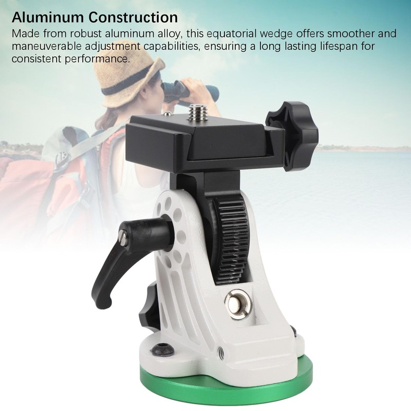 Aluminum Alloy Equatorial Wedge Latitude Base with 90° Adjustable Tilt