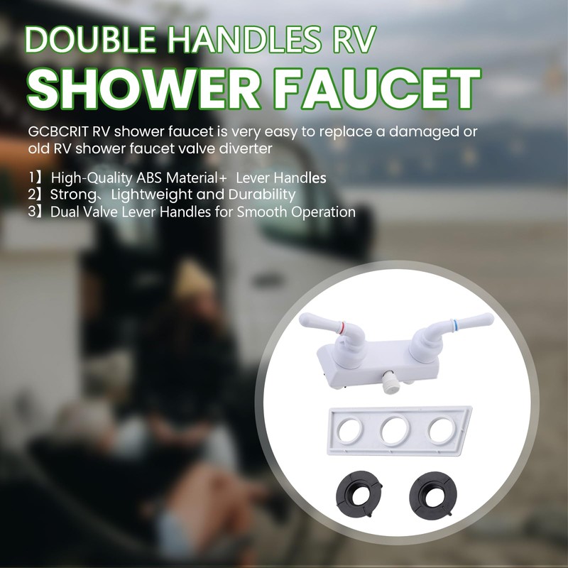 RV Shower Faucet, Camper Shower Faucet Diverter with Classical Handles,