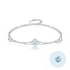 FH.bird August Birthstone Bracelet, Women's, Four Leaf Clover, Lucky Flower,