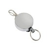 ID Card Holder Ski Pass Holder Zip Keyring Yo-Yo, silver