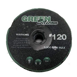 2 - Pack 4" Green Silicon Carbide Grinding Stone - for Shaping Terrazo, Marble, Travertine, Granite - Arbor 5/8" - 11 (Grit 120)