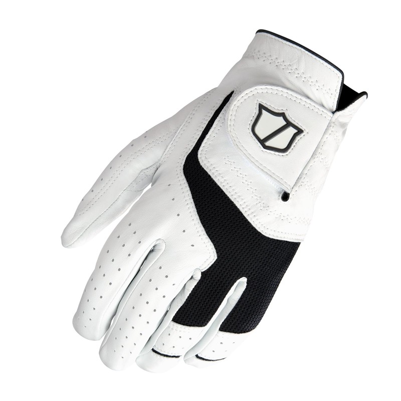 WILSON Staff Conform Men's Golf Glove, Right Hand, White/Black, Small