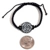 Alea Collection Spiritual Powerful St Benedict Medallion Black String Bracelet