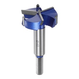 sourcing map Forstner Drill Bit 48mm (1-7/8") Tungsten Carbide 3 Flutes Boring Forstner Bit for Hinge Wood Hole Drilling Woodworking