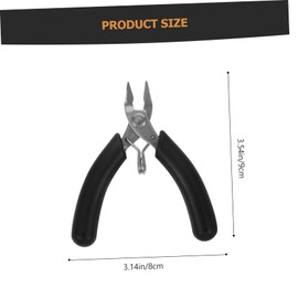 Operitacx 1 x DIY Tool Pliers Jump Ring Pliers Jewellery DIY Tool Craft Pliers Wire Cutter Pliers Repair Pliers for Jewellery Chain Pliers Round Nose Piercing Set Stainless Steel Black
