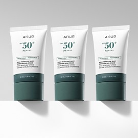 [2+1] Anua Houttuynia Cordata Silky Moisture Sun Cream SPF50+ PA++++ 50ml, 3 pcs / [2+1] 아누아 어성초 실키 모이스처 선크림 SPF50+ PA++++ 50ml, 3개