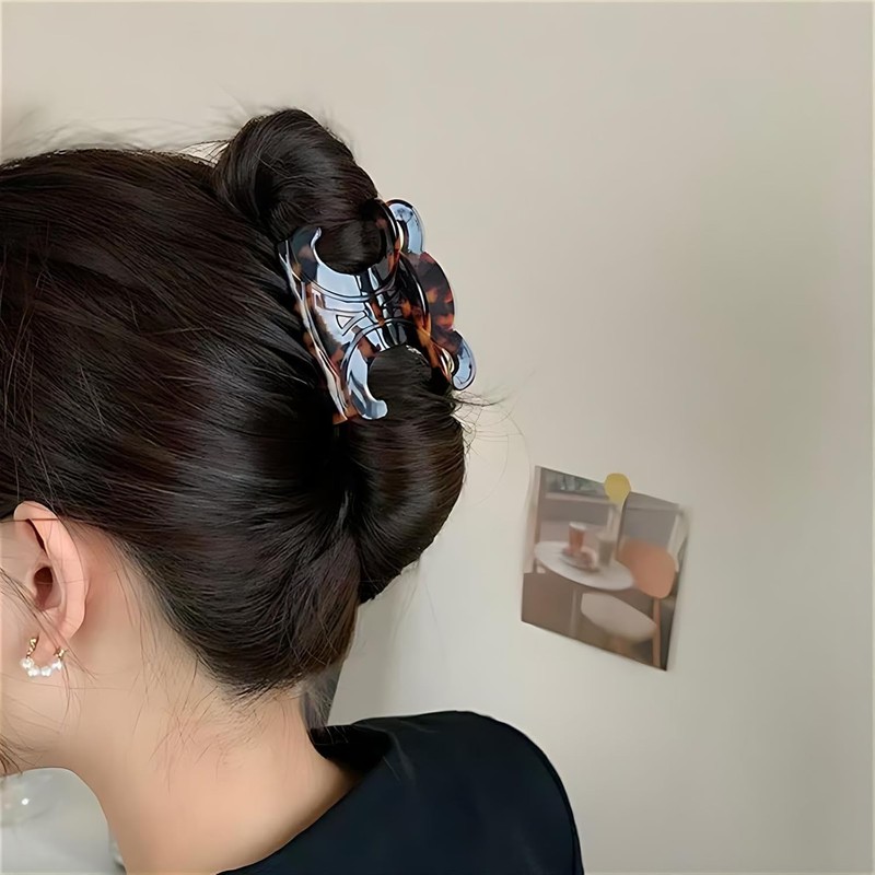 5 PCS Premium Durable Acetate Butterfly Hair Clips, Medium Size