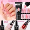 Kit Gel De Extención De Uñas Esmaltes Mate Cepillo Manicure