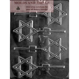 Jewish Star of David Chocolate Candy mold with Copyrighted Chocolate Molding Instructions