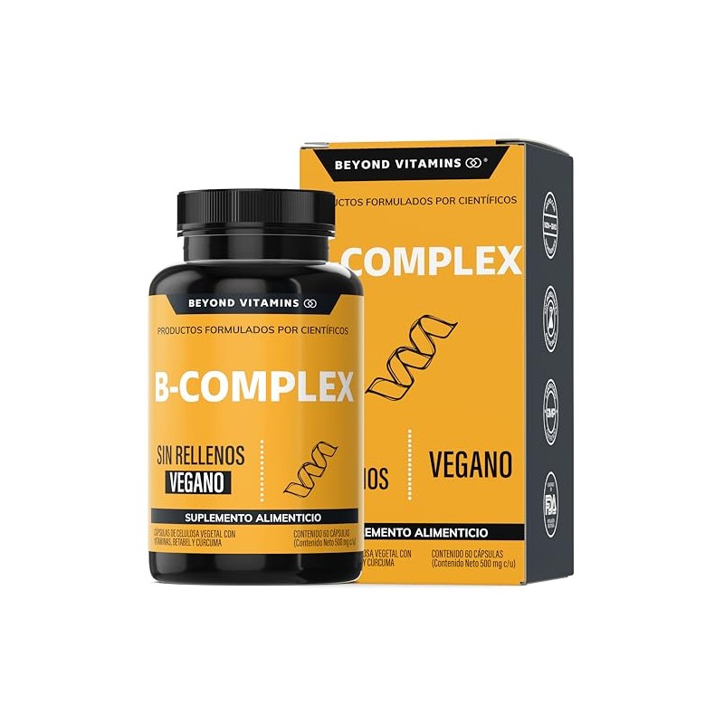 B-Complex | Vitaminas Complejo B Premium | 100% Vegano |