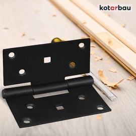 KOTARBAU® Set of 4 Folding Hinges 90 x 95 mm Made of Powder-Coated Steel Hinges for Cabinet Doors Piano Hinge Door Hinge Cabinet Door Hinge Furniture Hinges Window Hinge Box Hinge