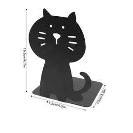 Cat Bookends, Cute and Thickening Metal, Sturdy Durable, Book Organizer for Library School Office Home Study, 1 Pair