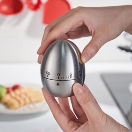 Egg Kitchen Timer, Egg Timer Stainless Steel Kitchen Timer Kitchen Timers for Cooking Timer Mechanical Cute Egg Timer for Home