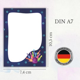 Party Bag 12 Mini Notepads (A7) Bowling Neon / Guest Gift Children's Birthday Bowling Party for Children Boys Girls