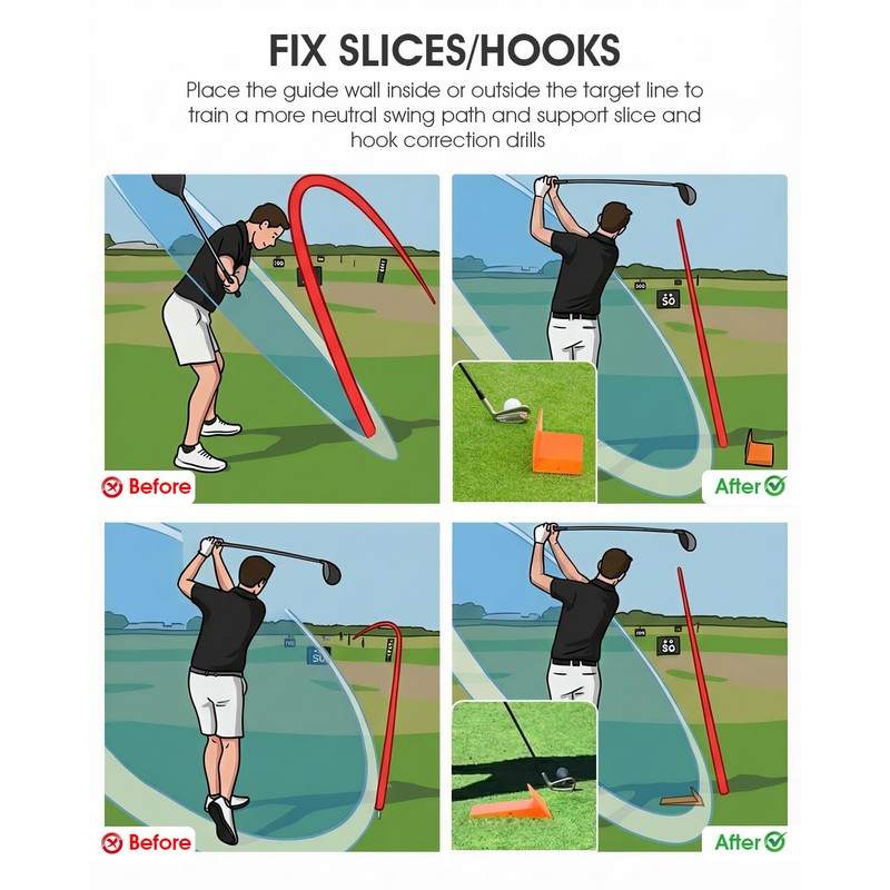 Impact Position Golf Swing Trainer, Golf Impact Training Wedge with