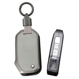 ontto Flip Folding Car Key Case Fit for Kia Seltos Forte Sportage Seltos K5 Soul Sorento Cerato Telluride NIRO 2019-up,Antiscratched Key Fob Cover with Keychain,Grey