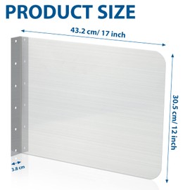2 Pcs Stainless Steel Side Splash Guard Stainless Steel Wall Mount Guard with Screws for Sink Bathroom Sink Side Splash Sink Splash Protector for Kitchen Restaurant Supply (17 x 12 Inch)