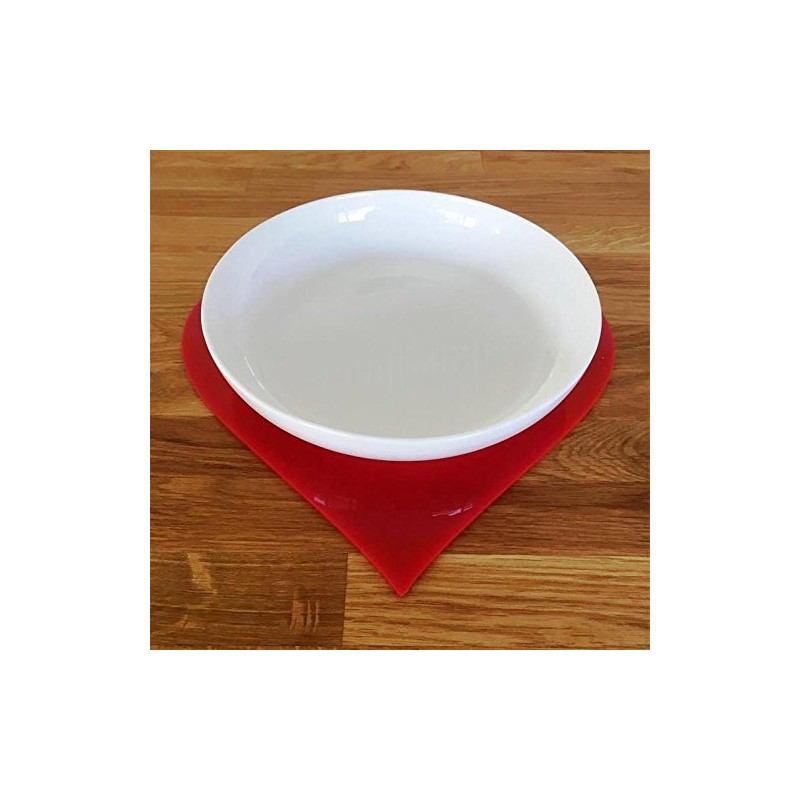 Heart Shaped Placemat Set - Red - Set of 6
