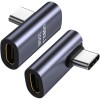 Universal 90 Degree USB-C Male to USB-C Female Adapter Data