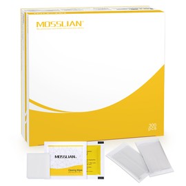 MOSSLIAN 300 Counts Hearing Aid Wipes Individually Wrapped Hearing Aid Cleaner Hearing Aid Cleaning Wipes for Hearing Aids,Earmold, Earbuds, Headphone,Screen,Glasses,Phone