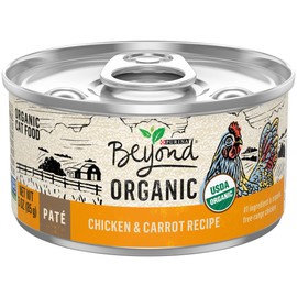 Purina Beyond Organic Wet Cat Food Pate, Organic Chicken & Carrot Adult Recipe - (Pack of 12) 3 oz. Cans