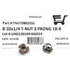 T-NUT Stainless Steel 8-32x1/4 3 Prong Tee Nuts (#8-32 Thread