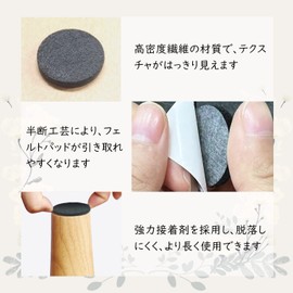 Furniture Protection Pads, Felt Pads, 54 Pieces, Anti-Scratch Pads, Anti-slip Seals, Felt Sheets, 52 Round + 2 Square Chair Legs, Furniture Legs, Furniture Floors, Scratch-Resistant,