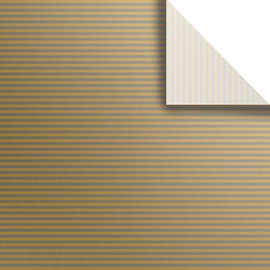 Jillson Roberts Printed Gift Tissue 20"" x 30"", Silver Gold Stripe (4 Folded Sheets)" (PT337.1.01)