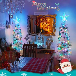 JMEXSUSS 100 LED Pastel Christmas Lights Indoor Outdoor Waterproof, 33ft Battery Powered Globe String Lights with Remote, 8Mode Easter String Lights for Bedroom Party Christmas Decoration