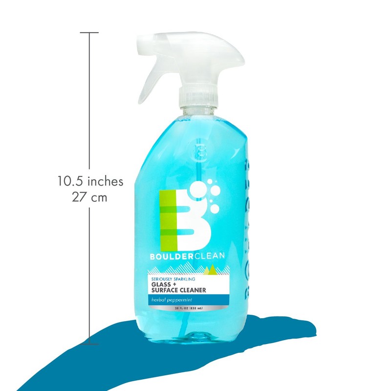 Boulder Clean Glass + Surface Cleaner, Herbal Peppermint, 28 oz