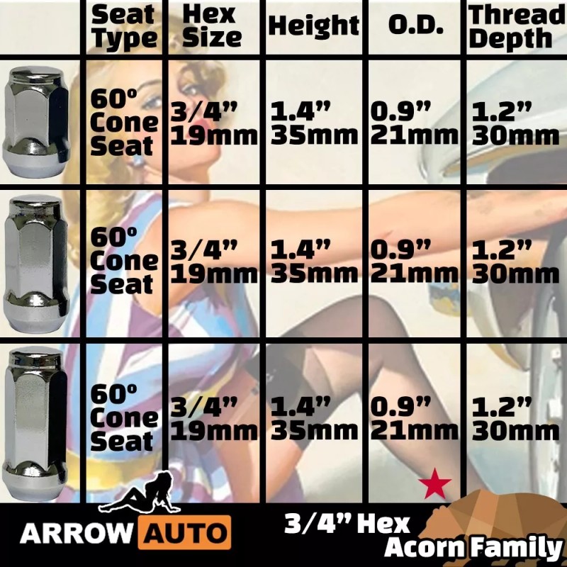 ARROW 32 Chevy GMC Silverado Sierra 2500 3500 HD 14x1.5