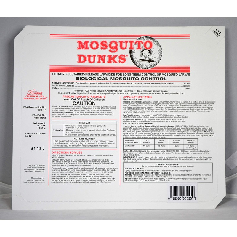 Summit…responsible solutions 155 Summit 100 Count Mosquito Dunk, Natural