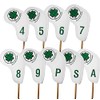 Golf Iron Covers Leather Embroidered Waterproof 4-9 AW PW SW