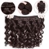 1WS #4 Loose Wave Bundles Hair Extensions 26 28 30