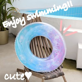HappyHome Float Ring for Children, Adults, Glitter, Kids, Float, Cute, Glitter, Blue, Boys, Girls, Kids Float (#60)