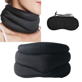 UptVin Neck Support for Snoring, Cervical Collar for Sleeping, Anti-Snoring Ergonomic Brace, Adjustable Soft Foam Cervical Neck Brace for Sleeping, Relieves Neckpain & Spine Pressure