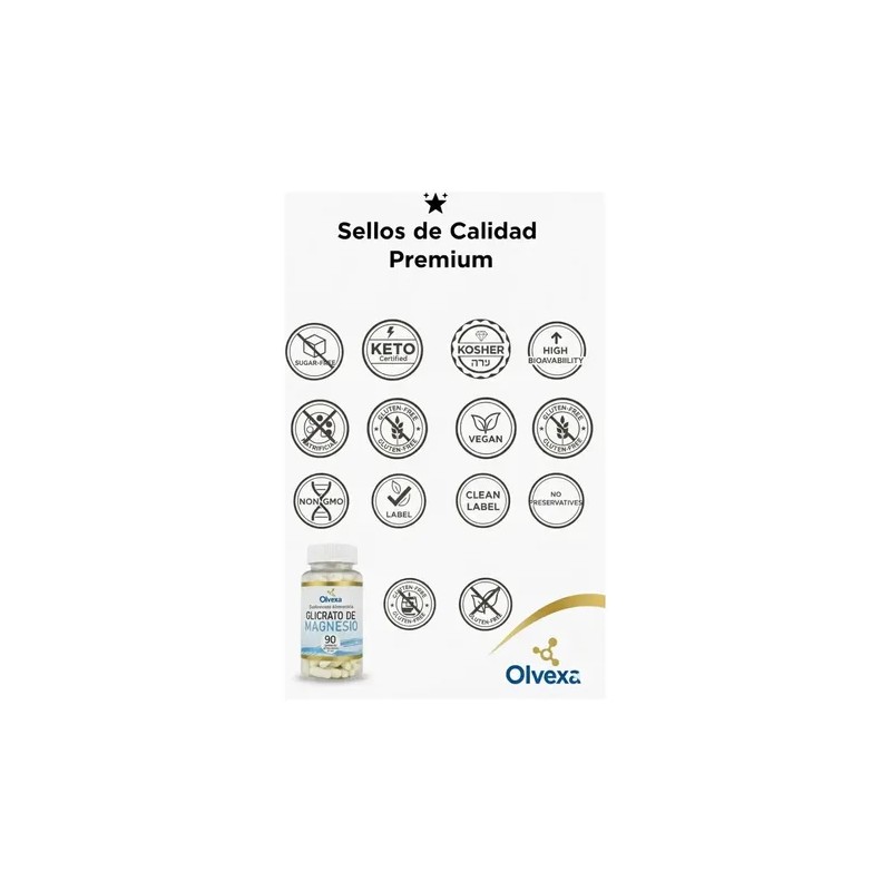 Magnesio Glicinato Citrato Potasio Olvexa 180 Caps Sabor
