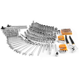 Mechanics Tool Set：DEKOPRO Mechanic Hand Tools Kit and Socket Sets, SAE and Metric, 1/2, 1/4, 3/8 Inch Ratchet Wrench, 234-Piece, Auto Tool Box Set for Car and Home Repair