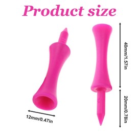 Blunesta 50Pcs Premium Golf Tees – Pink Plastic Golf Tees, Durable Golf Accessories, Consistent Height, Eco-Friendly Design