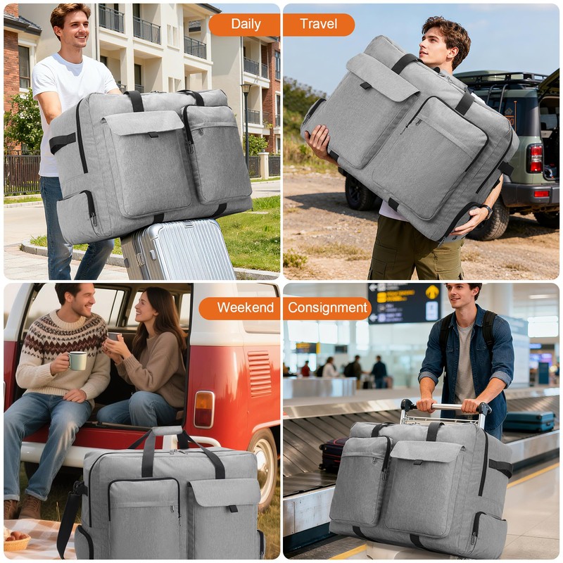 Large Travel Duffle Bag for Men Women, 80L 100L 120L