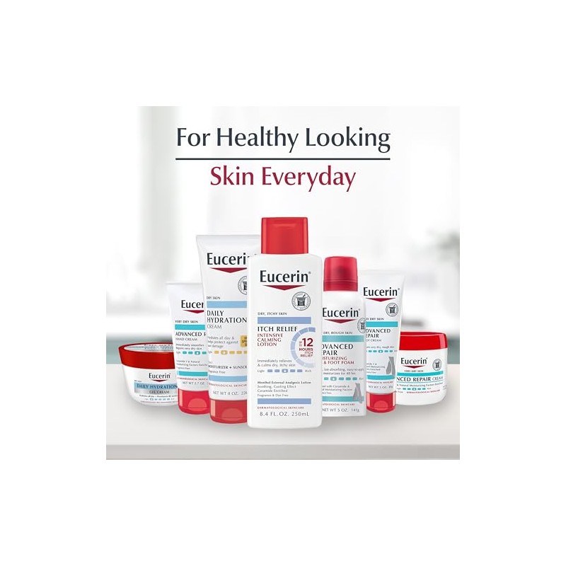 Terapia de crema calamante Eucerin para piel seca, 8 onzas