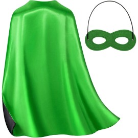 Brand: Bosvin Double-Sided Superhero Capes and Masks for Kids - Kids, Green & Black
