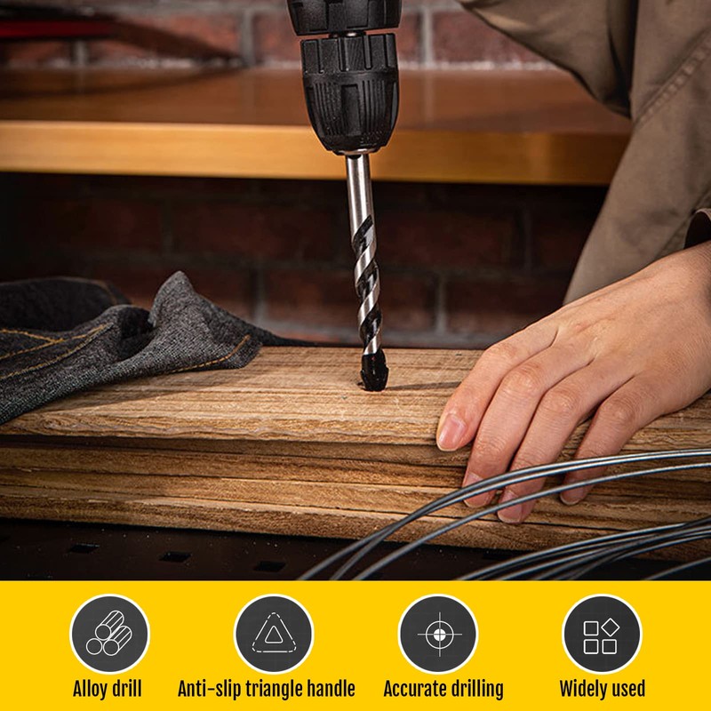 TOEGA10-Pack Diamond Tip Drill Bit - Easily Penetrates Various Materials