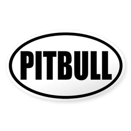 CafePress Pitbull Oval Sticker Oval Car Bumper Sticker