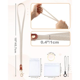 Gilprop Teachers Stretchy Lanyard for Keys ID Badges with Waterproof ID Card Holders Thin Cute Long Neck Lanyard for Women Men Wallet Phone(Beige)