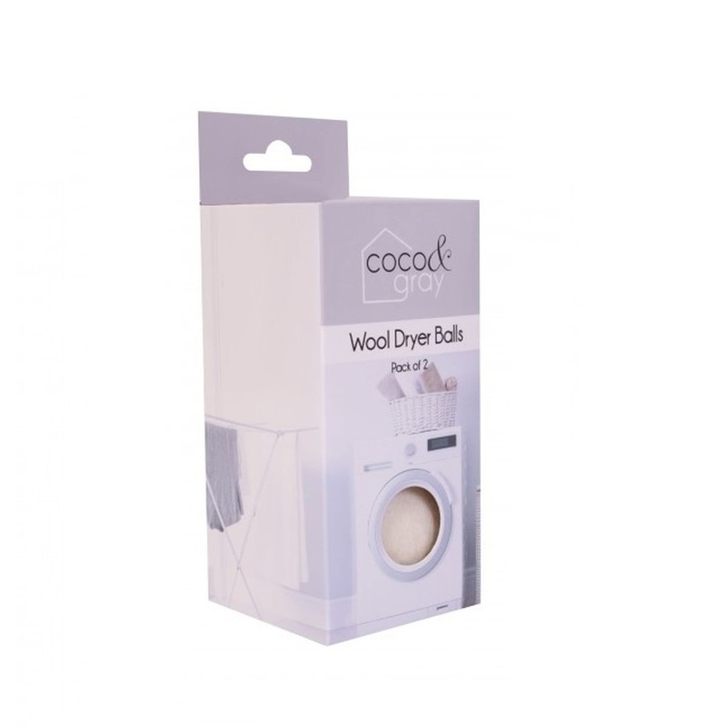 Pack of 2 Natural Wool Tumble Dryer Balls Reusable Laundry