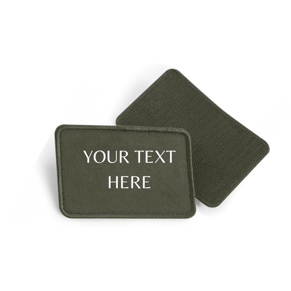 Custom Cotton Removable Velcro Name Patch, Name Tag Personalized (Military Green)