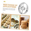ULTECHNOVO Doughnut Cutters Reusable Round Stainless Steel Fondant Molds for